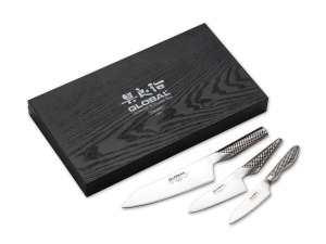 G-45458C 3pce Global Oriental Knife Set with Case