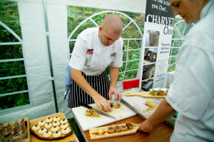 Tom Biddle Prepping Canapes