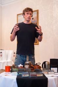 Rob Comins from Comins Tea conducting Tea Tasting - Copy