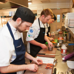 Exclusive Chefs' Academy Students prepping canapes