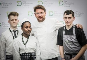 James Martin and the students