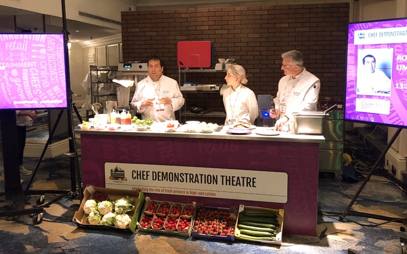 A Fresh Produce Party on The Chefs’ Forum Demo Stage at the London Produce Show 2018!